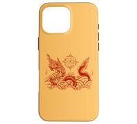 Custodia per iPhone 16 Pro Max Sak Yant Tatuaggio Naga Serpente Bangkok Yantra Thailandia
