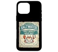 Custodia per iPhone 16 Pro Max Saltwater Doctor Crab Ocean Vintage Design