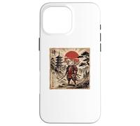 Custodia per iPhone 16 Pro Max Samurai Axolotl Japanese Vintage Funny Gifts Graphic Art