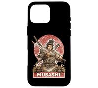 Custodia per iPhone 16 Pro Max Samurai Guerriero Musashi, Giapponese Sword Fighter