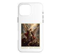 Custodia per iPhone 16 Pro Max San Michele Arcangelo Spada E Scudo Icona Arte Fede