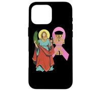 Custodia per iPhone 16 Pro Max Santa Agata Cancro al seno Nastro Patrono Santo Infermiere Cattolico
