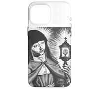 Custodia per iPhone 16 Pro Max Santa Chiara d'Assisi Santa Cattolica Italiana Donna