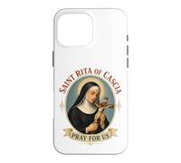 Custodia per iPhone 16 Pro Max Santa Rita di Cascia Patrona Cattolica dell'Impossibile