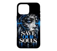 Custodia per iPhone 16 Pro Max Save Our Souls - Abbigliamento tecnico in stile techno