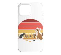Custodia per iPhone 16 Pro Max Scacchiera con tappetino per gatti