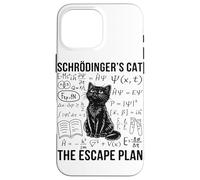 Custodia per iPhone 16 Pro Max Schrodinger Cat Escape Plan Meccanica quantistica Fisica