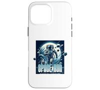 Custodia per iPhone 16 Pro Max Sci Fi Space Run Run Ma non puoi nascondere l'astronauta