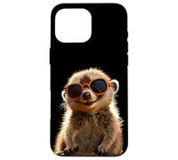 Custodia per iPhone 16 Pro Max Scoiattolo con Occhiali da Sole Amante Animali Scoiattoli