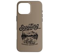 Custodia per iPhone 16 Pro Max Scouting Inspires Adventure Canoe Outdoors Retro Scouts