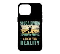 Custodia per iPhone 16 Pro Max Scuba Diving Is Break From Reality Funny Dive Diver