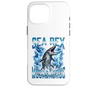 Custodia per iPhone 16 Pro Max Sea Rex Mosasaurus Ocean Predator Dinosaur Ragazzi