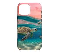 Custodia per iPhone 16 Pro Max Sea Turtle Ocean Accessori per telefono Tropical Beach Art