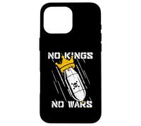 Custodia per iPhone 16 Pro Max Segno di protesta No Kings No Wars