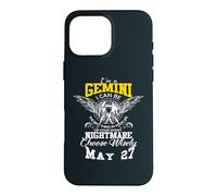 Custodia per iPhone 16 Pro Max Segno zodiacale Gemelli May 27 Oroscopo Astrologia Compleanno