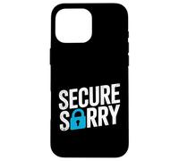 Custodia per iPhone 16 Pro Max Sicuro Sorry Lucchetto Data Breach Cyber Security Umorismo