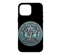 Custodia per iPhone 16 Pro Max Simbolo della strega Wicca Wiccan Capodanno pagano Benedetto Samhain