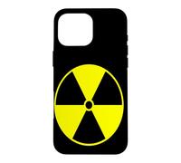 Custodia per iPhone 16 Pro Max Simbolo di pericolo di radiazioni scienza nucleare avviso grafico