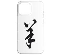 Custodia per iPhone 16 Pro Max Simbolo giapponese Kanji Guerriero Samurai Zen