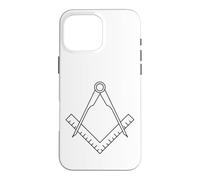 Custodia per iPhone 16 Pro Max Simbolo massonico massonico bussola quadrata massoneria occulta
