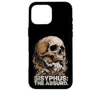 Custodia per iPhone 16 Pro Max Sisyphus The Absurd Vintage Philosophical Skull
