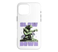 Custodia per iPhone 16 Pro Max Slow Down Frog Playing Guitar Relax & Enjoy Your Life