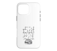 Custodia per iPhone 16 Pro Max Smash Burger Lover Cheeseburger alla griglia con parte superiore piatta