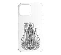 Custodia per iPhone 16 Pro Max Sobek Crocodile Dio Antico Egitto Monocromatico Art