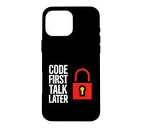 Custodia per iPhone 16 Pro Max Software Developer Code First Talk Later