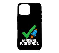 Custodia per iPhone 16 Pro Max Software Developer Coding Approved Push To Prod