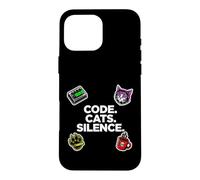 Custodia per iPhone 16 Pro Max Software Engineer Introvert Code Cats Silence