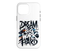 Custodia per iPhone 16 Pro Max Sogno Grande Lavoro Hard Graffiti Street Tipografia