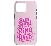 Custodia per iPhone 16 Pro Max Sole sabbia e un anello sulla mia mano luna di miele