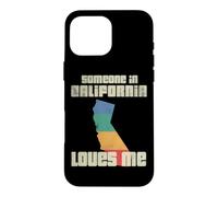 Custodia per iPhone 16 Pro Max Someone In California Loves Me Retro Land Map Stato