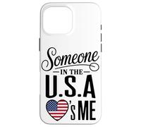 Custodia per iPhone 16 Pro Max Someone In The U S A Loves Me Heart Flag