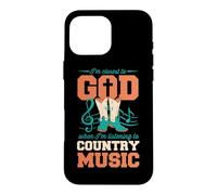 Custodia per iPhone 16 Pro Max Sono più vicino a Dio quando ascolto musica country