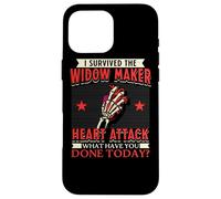 Custodia per iPhone 16 Pro Max Sono sopravvissuto all"arresto cardiaco di attacco cardiaco di Widow Maker