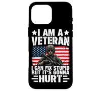 Custodia per iPhone 16 Pro Max Sono un veterano che posso aggiustare stupido ma farà male