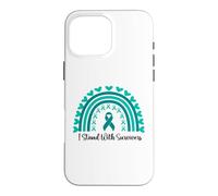 Custodia per iPhone 16 Pro Max Sostengo i sopravvissuti alla consapevolezza delle aggressioni sessuali Boho Rainbow