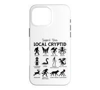 Custodia per iPhone 16 Pro Max Sostieni il tuo grafico delle creature leggendarie criptidiche locali