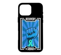 Custodia per iPhone 16 Pro Max Sostieni la consapevolezza del recupero dalla dipendenza dalla squadra Sobrietà