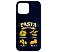 Custodia per iPhone 16 Pro Max Spaghetti Fusilli Farfalle Rigatoni Guida Cucina Italiana