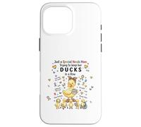 Custodia per iPhone 16 Pro Max Special Needs Mom Autism Caregivers Cute Mama Duck