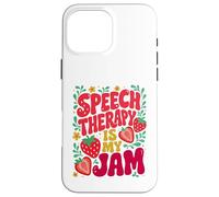 Custodia per iPhone 16 Pro Max Speech Therapy is My Jam Boho Floral | SLP Speech Therapist