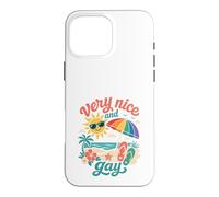 Custodia per iPhone 16 Pro Max Spiaggia estiva molto bella e gay pride LGBTQ