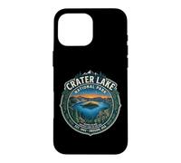 Custodia per iPhone 16 Pro Max Spilla vintage dell'isola dei maghi del Parco Nazionale del Lago dei Crateri dell'Oregon