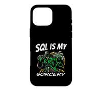 Custodia per iPhone 16 Pro Max SQL Developer Sorcery Funny Database Admin Programmer