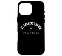Custodia per iPhone 16 Pro Max St. Francis Xavier Catholic Patron Christian Saint