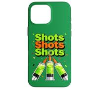 Custodia per iPhone 16 Pro Max St Patricks Day Nurse Shots Siringa Lucky Green Medical