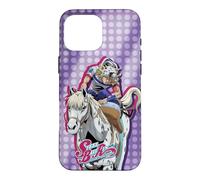 Custodia per iPhone 16 Pro Max Steel Ball Run Johnny on Horseback with Show Logo Anime